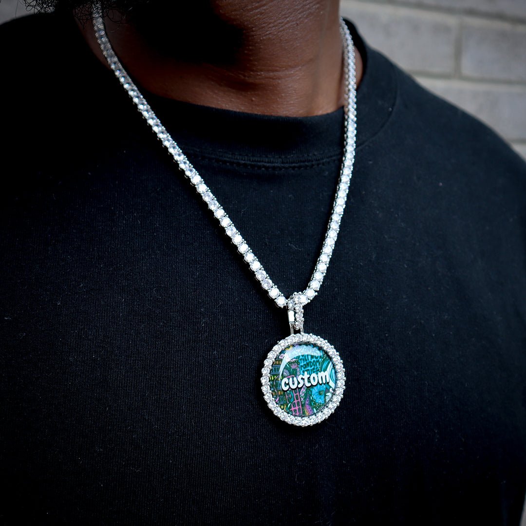 Custom Small Circle Picture Pendant ZUU KING