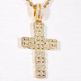 Iced 2-row Cross Pendant ZUU KING