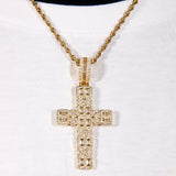 Iced 2-row Cross Pendant ZUU KING