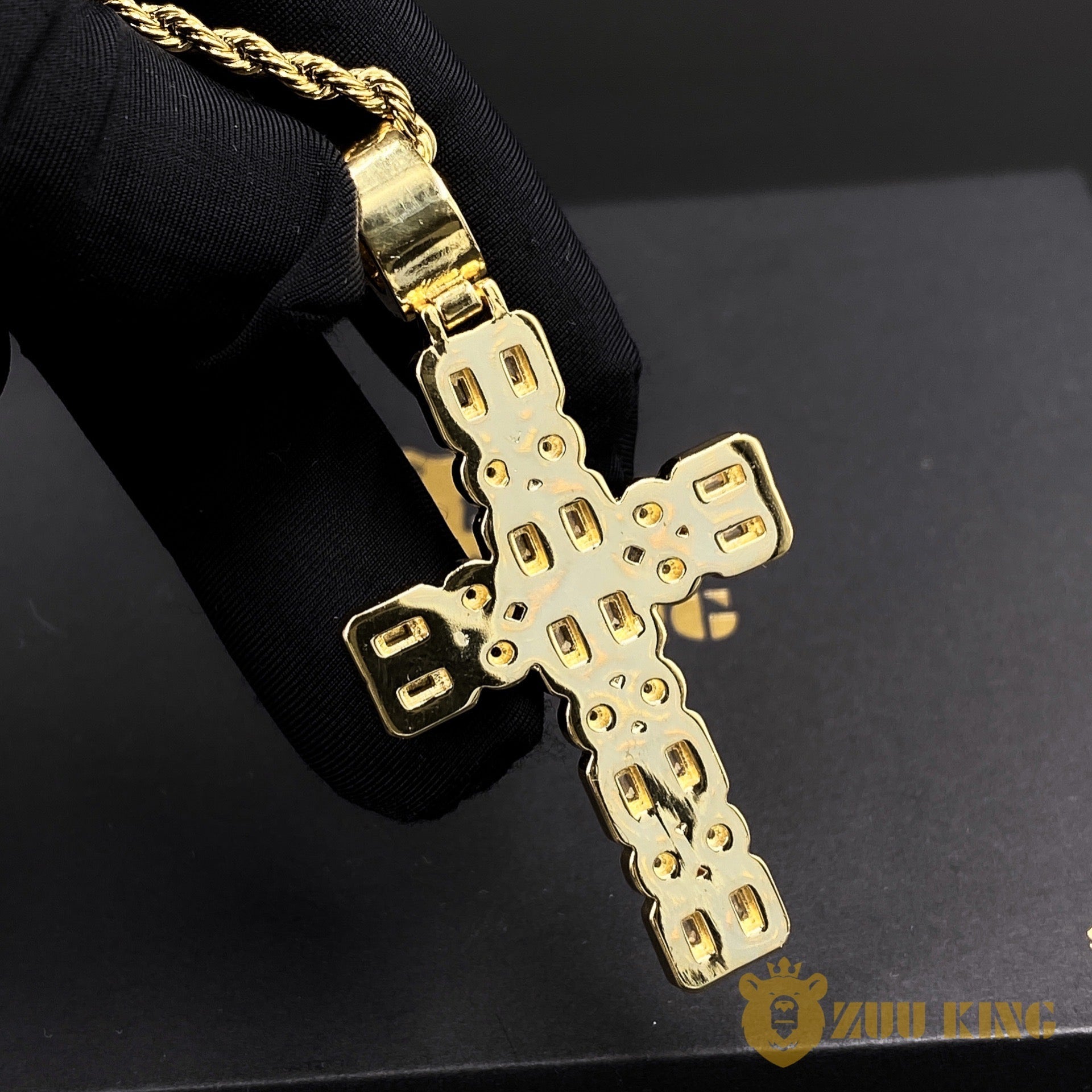 Iced 2-row Cross Pendant ZUU KING