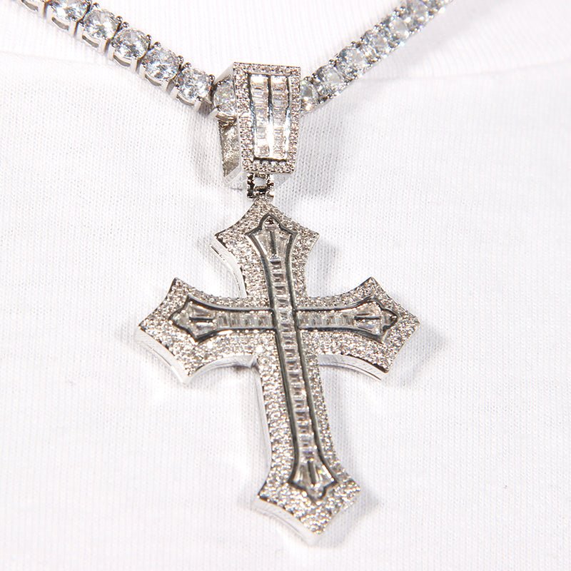 Iced 3d Solid Cross Pendant ZUU KING