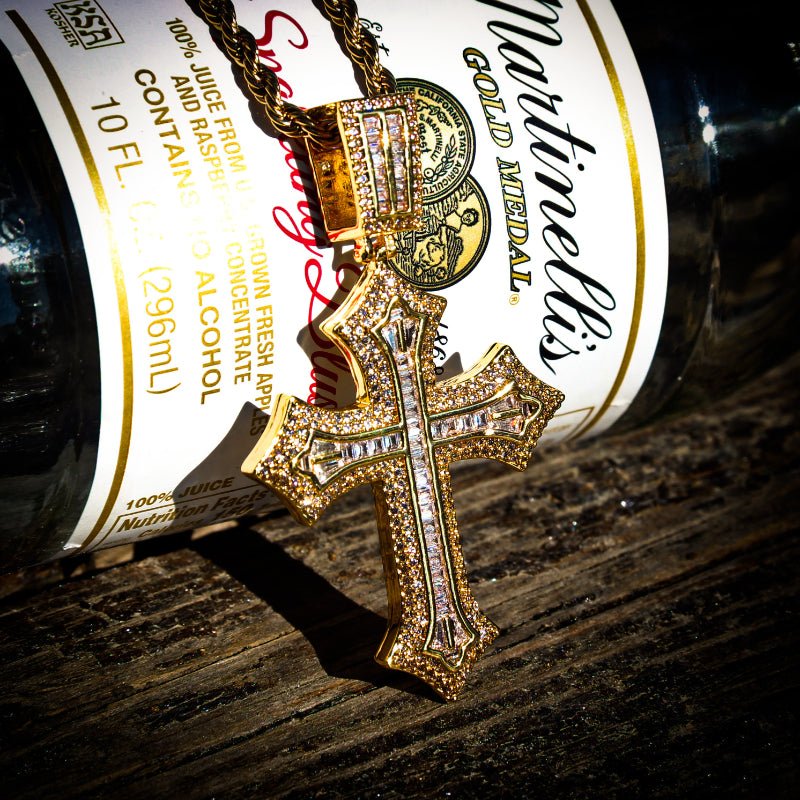 Iced 3d Solid Cross Pendant ZUU KING