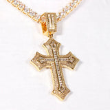 Iced 3d Solid Cross Pendant ZUU KING