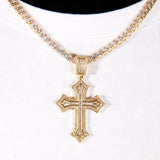 Iced 3d Solid Cross Pendant ZUU KING