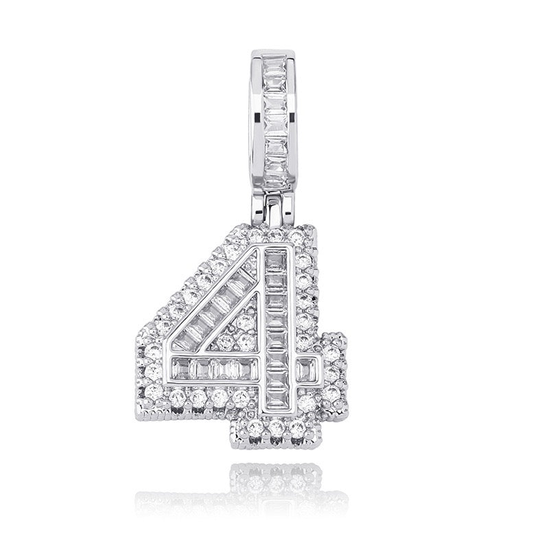 Iced Aaa Cz 1-9 Number Pendant ZUU KING