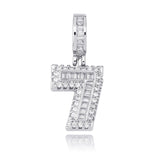 Iced Aaa Cz 1-9 Number Pendant ZUU KING