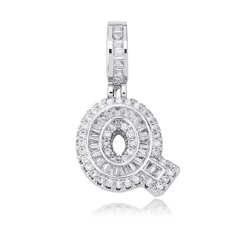 Iced Aaa Cz 26 Letter Pendant ZUU KING