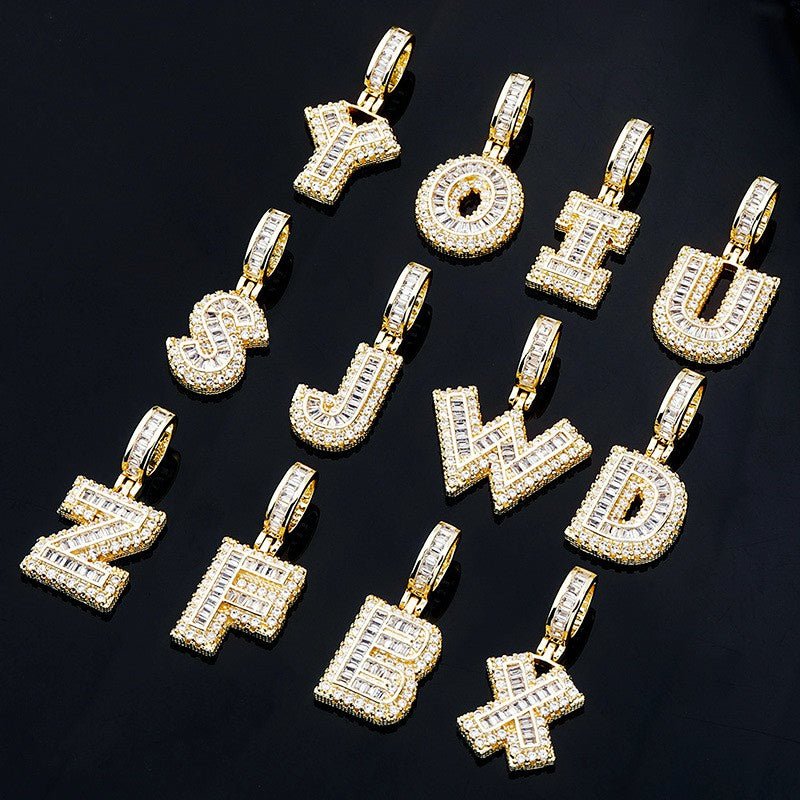 Iced Aaa Cz 26 Letter Pendant ZUU KING