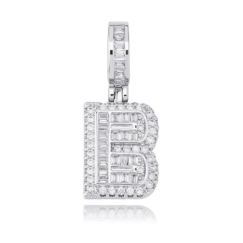 Iced Aaa Cz 26 Letter Pendant ZUU KING