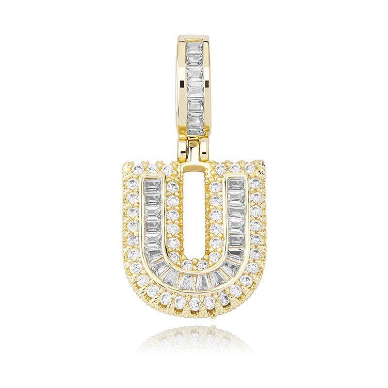 Iced Aaa Cz 26 Letter Pendant ZUU KING