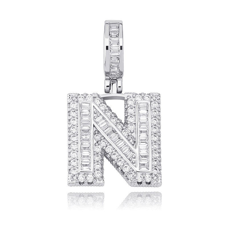 Iced Aaa Cz 26 Letter Pendant ZUU KING