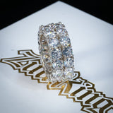 Iced Aaa Cz Double Row Ring ZUU KING