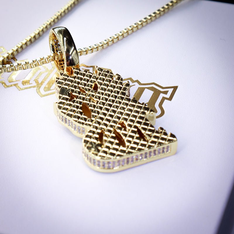 Iced Aaa Cz Flame Letter Pendant ZUU KING