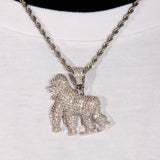 Iced Aaa Cz Roaring Gorilla Pendant ZUU KING