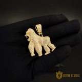 Iced Aaa Cz Roaring Gorilla Pendant ZUU KING