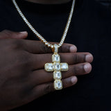 Iced Aaa Cz Rock Sugar Cross Pendant ZUU KING