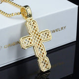 Iced Aaa Cz Rock Sugar Cross Pendant ZUU KING