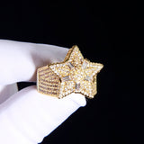 Iced Aaa Cz Star Ring ZUU KING