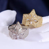 Iced Aaa Cz Star Ring ZUU KING