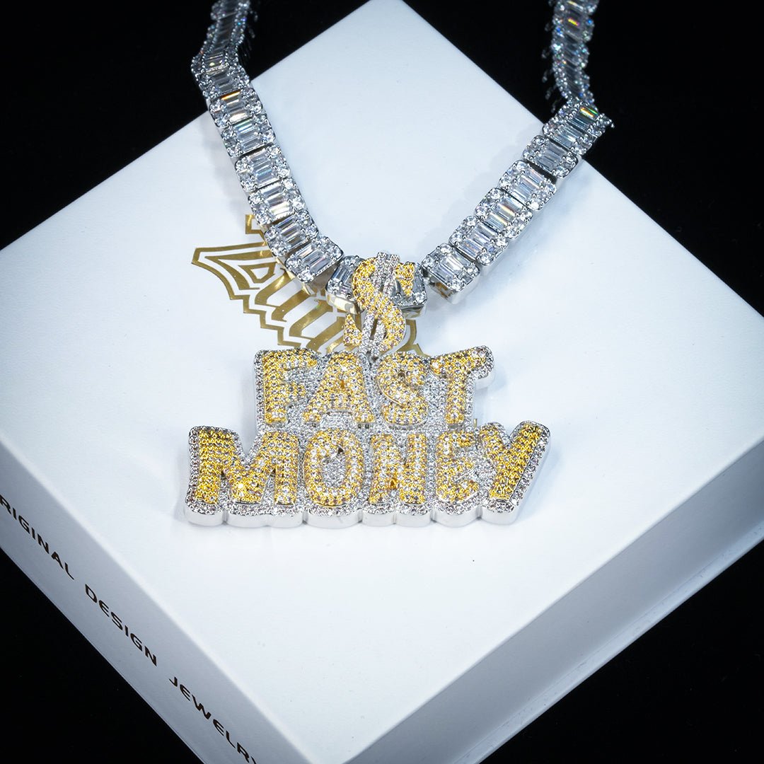 Iced Fast Money Dollar Sign Pendant ZUU KING