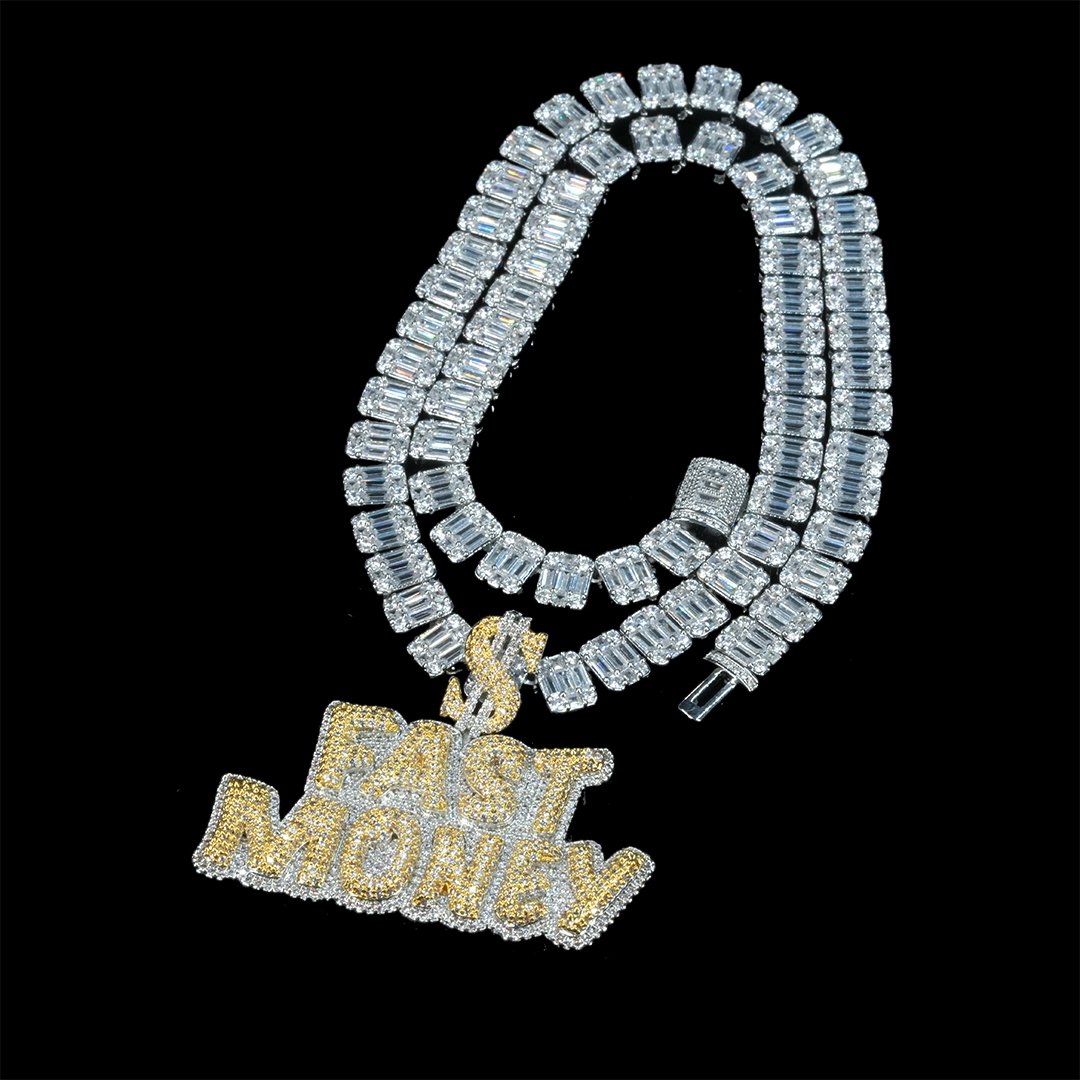 Iced Fast Money Dollar Sign Pendant ZUU KING