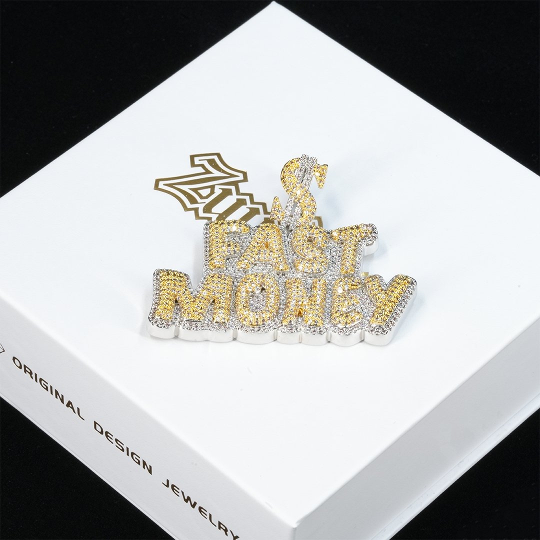 Iced Fast Money Dollar Sign Pendant ZUU KING