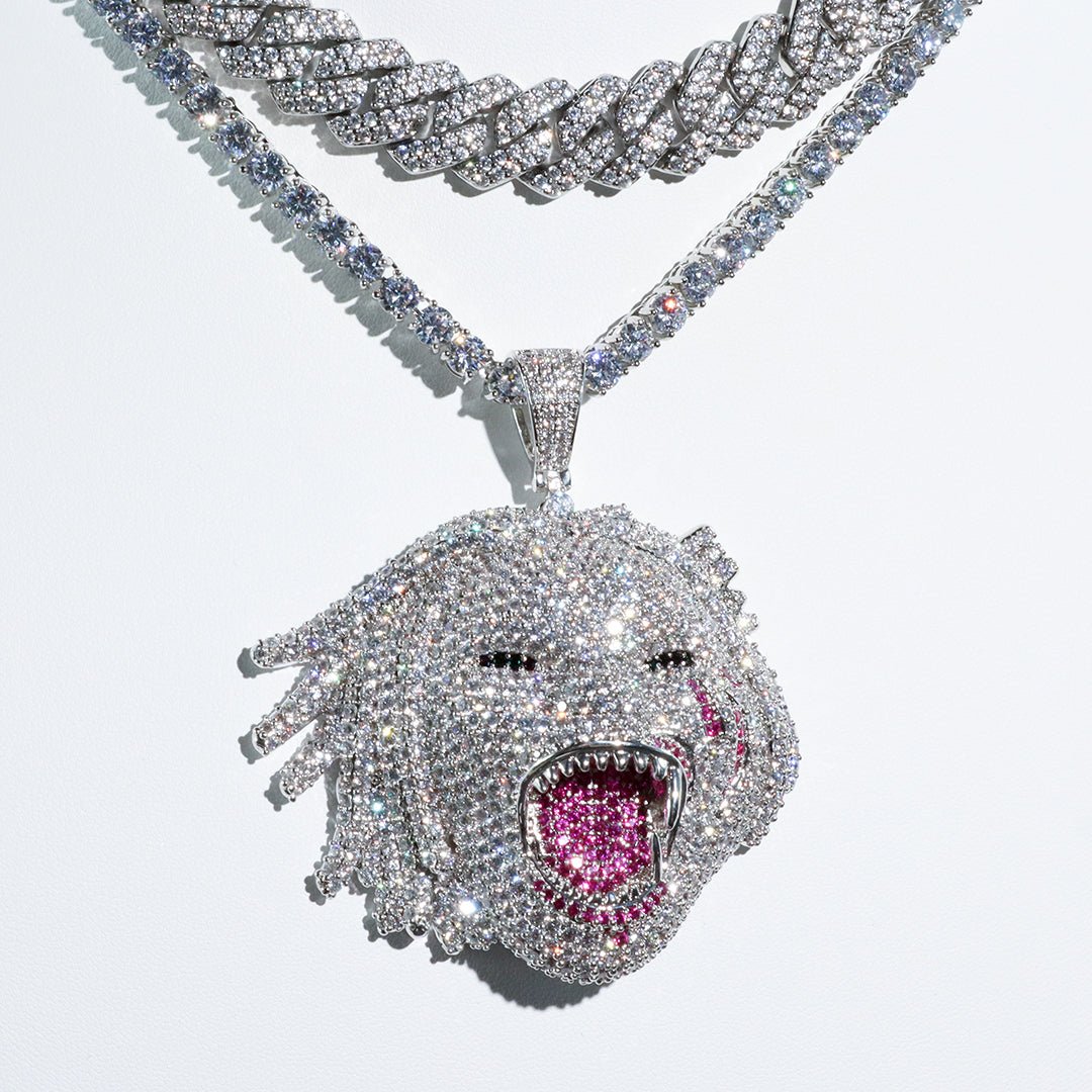 Iced Half Man Half Beast Pendant ZUU KING