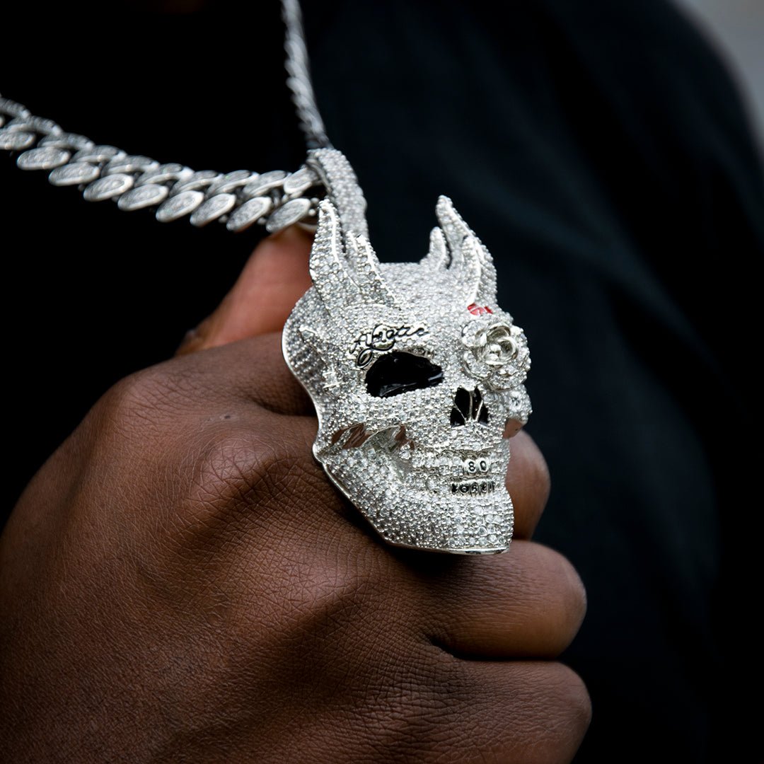 Iced Large Skull Pendant ZUU KING