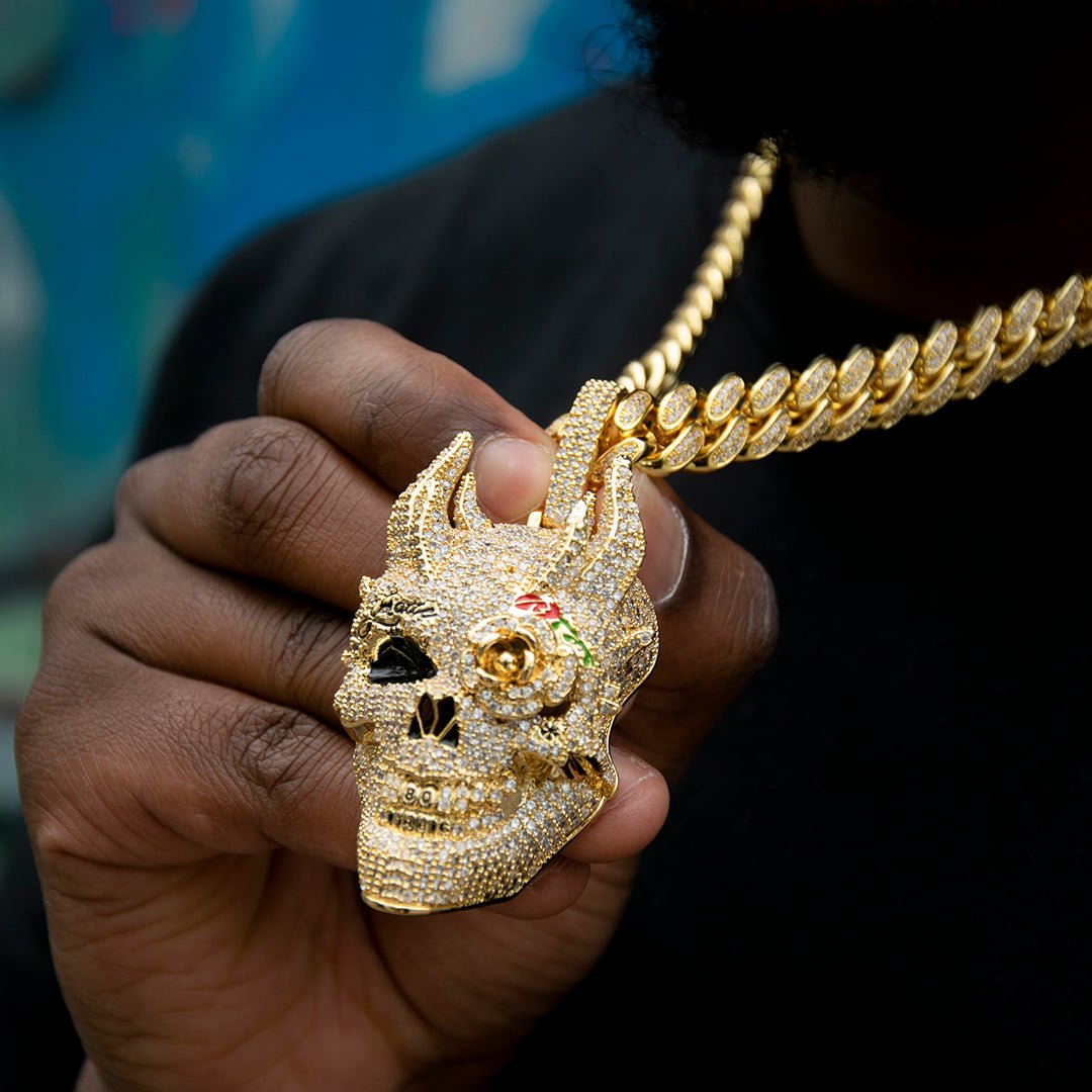 Iced Large Skull Pendant ZUU KING