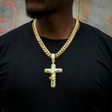 Iced Luminous Cross Jesus Pendant ZUU KING