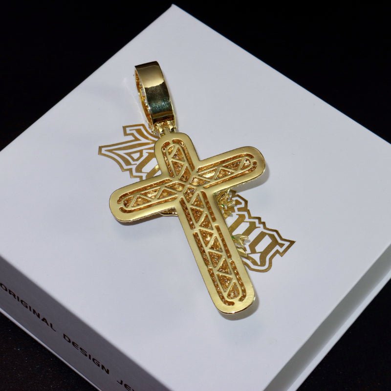 Iced Luminous Cross Jesus Pendant ZUU KING