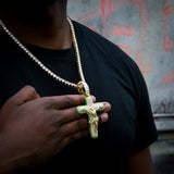 Iced Luminous Cross Jesus Pendant ZUU KING