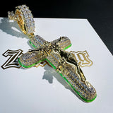 Iced Luminous Cross Jesus Pendant ZUU KING