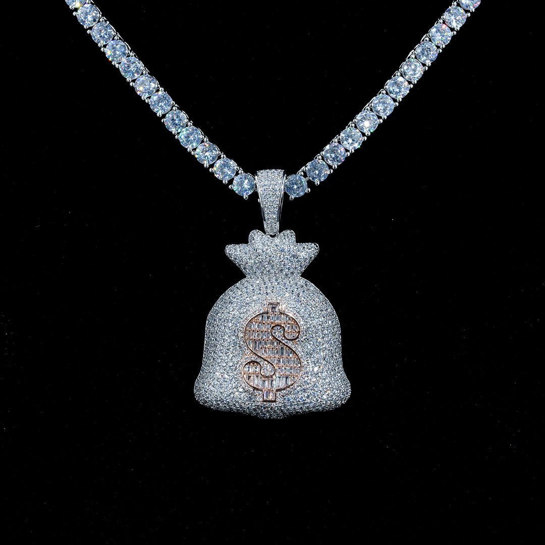 Iced Money Bag Pendant ZUU KING