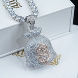 Iced Money Bag Pendant ZUU KING