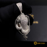 Iced Praying Hand Blingbling Pendant ZUU KING