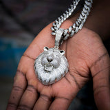 Iced Roaring Lion Pendant ZUU KING