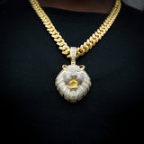 Iced Roaring Lion Pendant ZUU KING