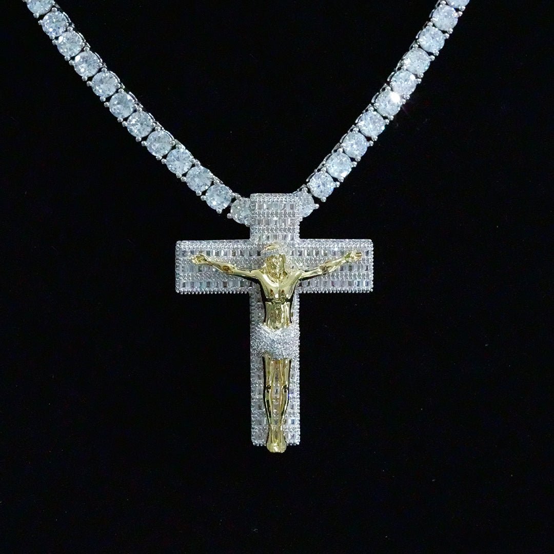 Jesus Crucifix Baguette Cross  Pendant ZUU KING
