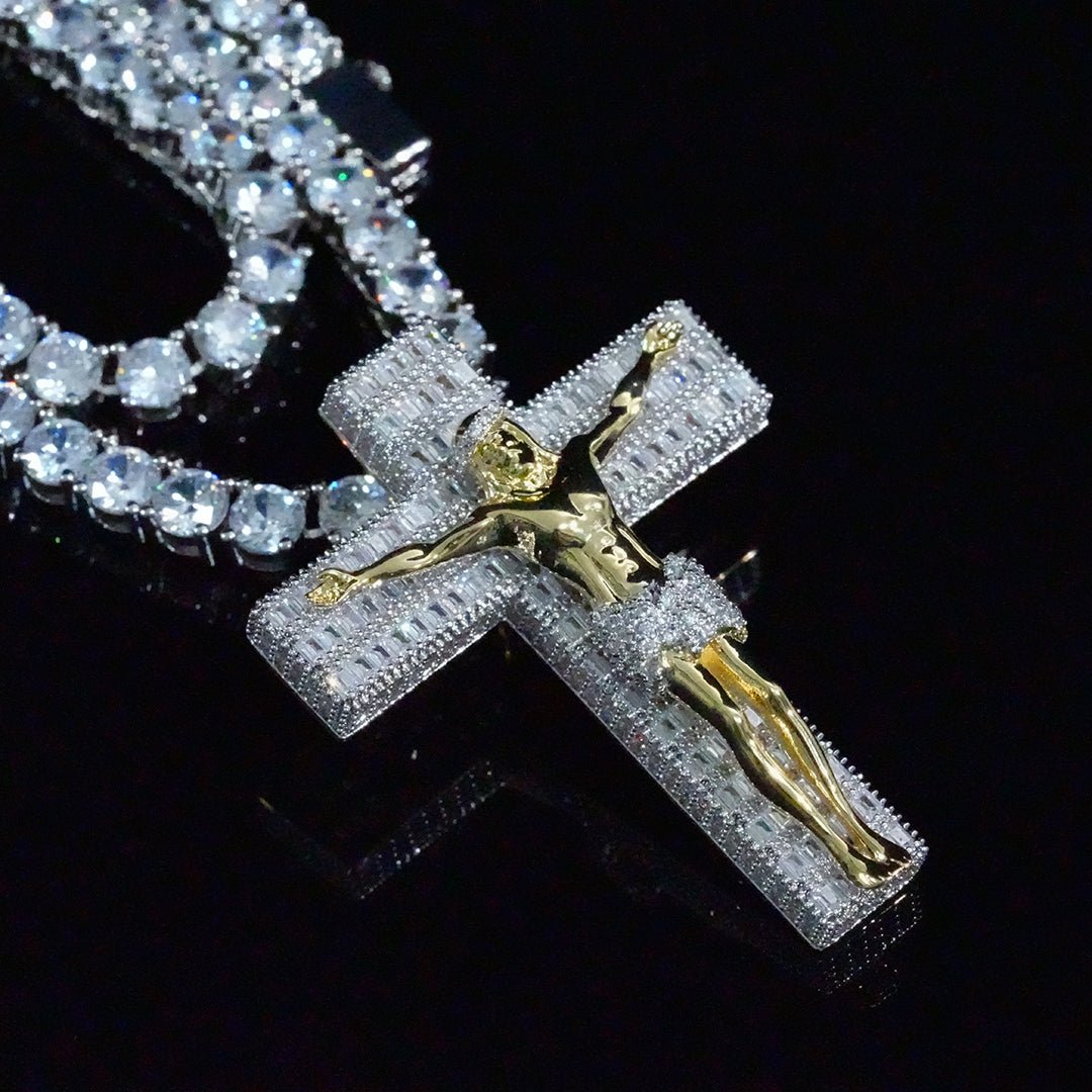 Jesus Crucifix Baguette Cross  Pendant ZUU KING