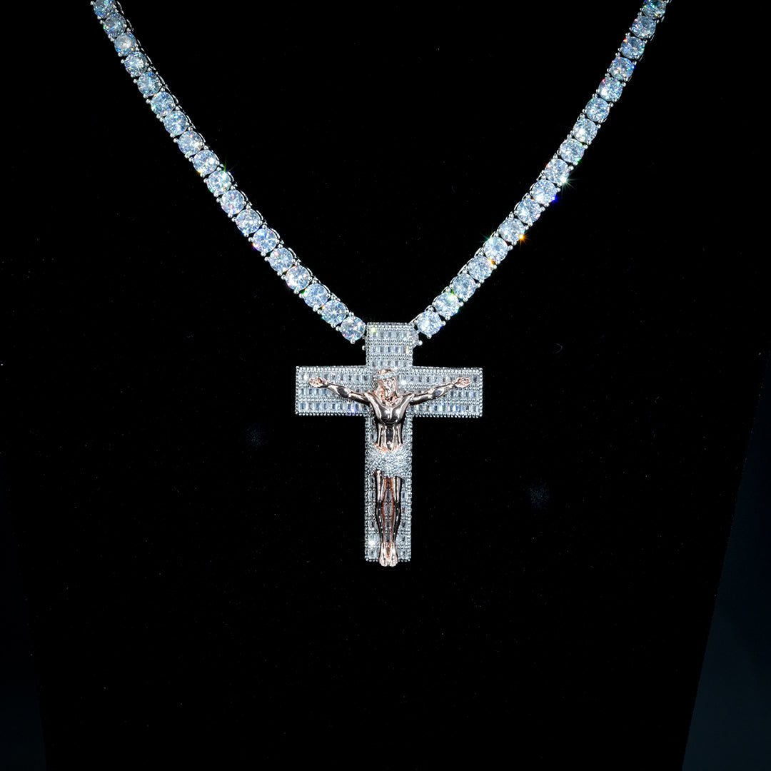 Jesus Crucifix Baguette Cross  Pendant ZUU KING