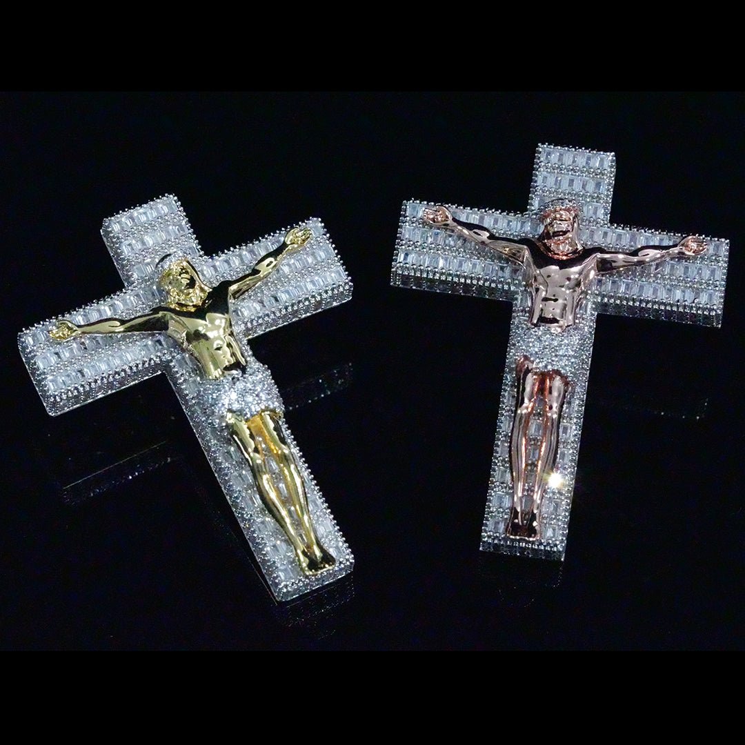 Jesus Crucifix Baguette Cross  Pendant ZUU KING