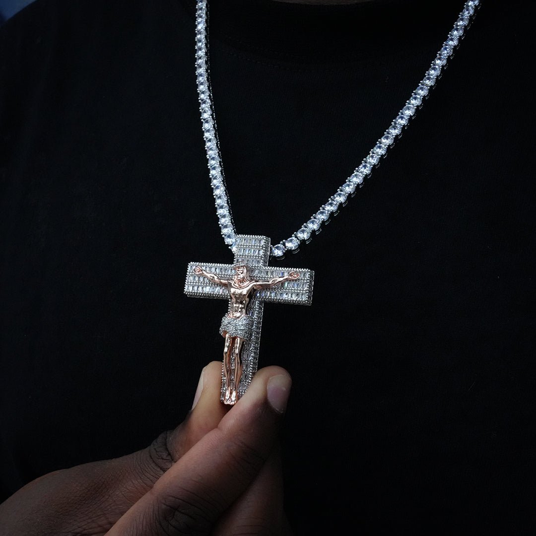 Jesus Crucifix Baguette Cross  Pendant ZUU KING