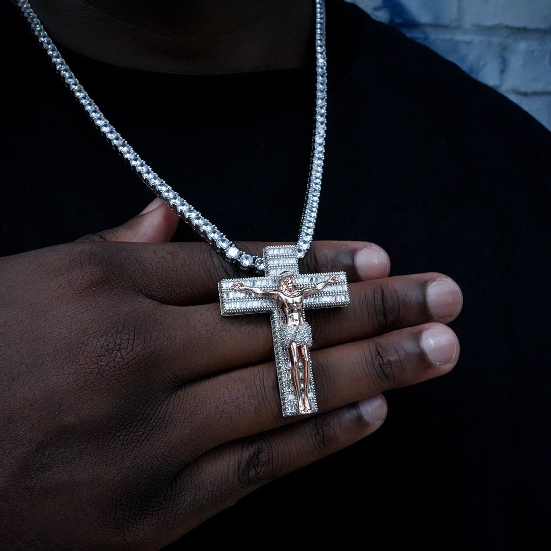 Jesus Crucifix Baguette Cross  Pendant ZUU KING