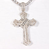 New Design Iced Baguette Jesus Cross Pendant ZUU KING