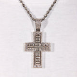 Rotatable Front And Back Iced Cross Pendant ZUU KING