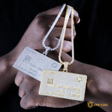 Visa Credit Card Bank Card Iced Pendant ZUU KING